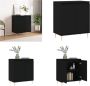 VidaXL Dressoir 60x35x70 cm bewerkt hout zwart Dressoir Dressoirs Opbergkast Buffet - Thumbnail 1