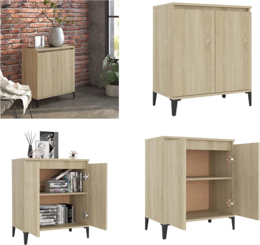 VidaXL Dressoir 60x35x70 cm spaanplaat sonoma eikenkleurig Dressoir Dressoirs Kast Kasten