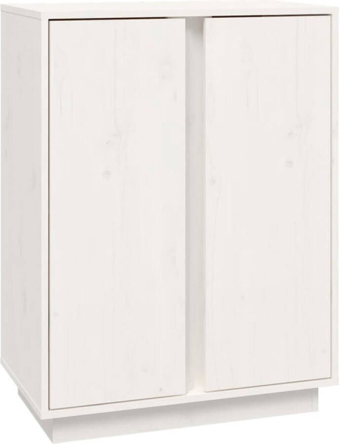 VidaXL -Dressoir-60x35x80-cm-massief-grenenhout-wit - Foto 2