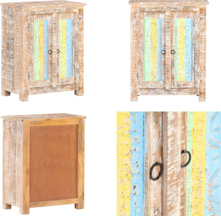 VidaXL Dressoir 61x35x76 cm ruw acaciahout Dressoir Dressoirs Kast Kasten