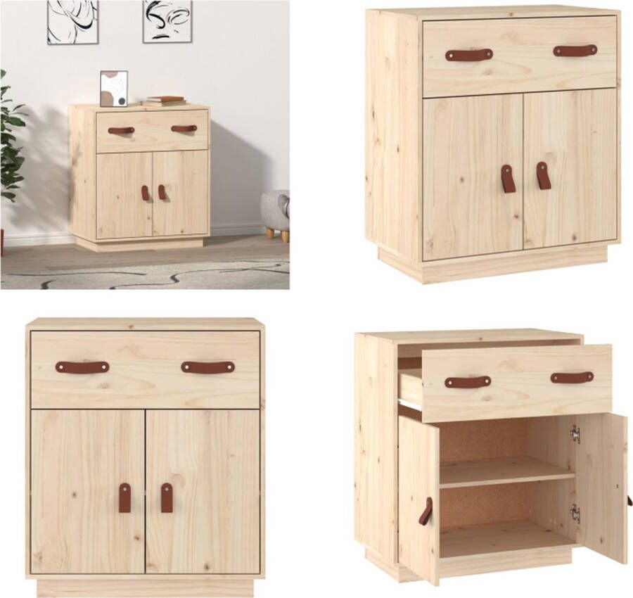 VidaXL Dressoir 65-5x40x75 cm massief grenenhout Dressoir Dressoirs Kast Wandkast