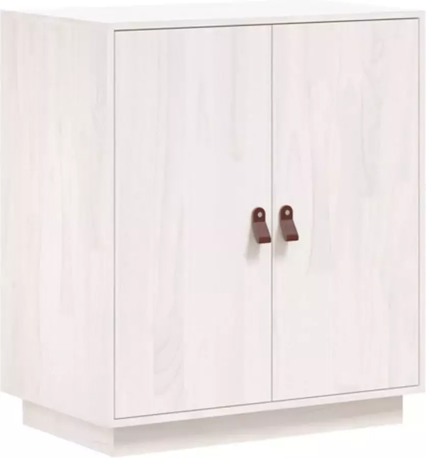 VidaXL -Dressoir-65 5x40x75-cm-massief-grenenhout-wit - Foto 3