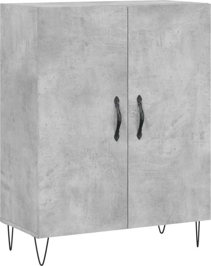 VidaXL Dressoir 69 5x34x90 cm Hout Betongrijs Dressoir Buffetkast Kast Houten Dressoir Grijze Dressoir - Foto 14