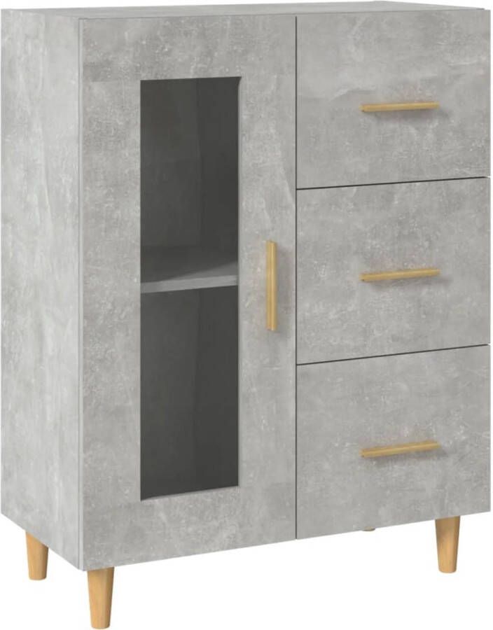 VidaXL Dressoir 69 5x34x90 cm Hout Betongrijs Dressoir Buffetkast Kast Houten Dressoir Grijze Dressoir - Foto 19