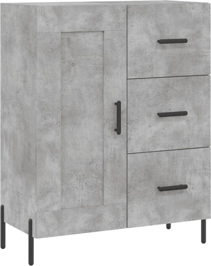 VidaXL -Dressoir-69 5x34x90-cm-bewerkt-hout-betongrijs - Foto 3