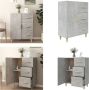 VidaXL Dressoir 69-5x34x90 cm bewerkt hout betongrijs Dressoir Dressoirs Kast Wandkast - Thumbnail 6