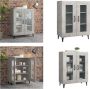 VidaXL Dressoir 69-5x34x90 cm bewerkt hout betongrijs Dressoir Dressoirs Kast Wandkast - Thumbnail 4