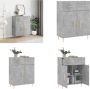 VidaXL Dressoir 69-5x34x90 cm bewerkt hout betongrijs Dressoir Dressoirs Kast Wandkast - Thumbnail 1