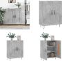 VidaXL Dressoir 69-5x34x90 cm bewerkt hout betongrijs Dressoir Dressoirs Kast Wandkast - Thumbnail 3