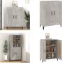 VidaXL Dressoir 69-5x34x90 cm bewerkt hout betongrijs Dressoir Dressoirs Kast Wandkast - Thumbnail 8