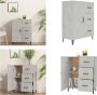 VidaXL Dressoir 69-5x34x90 cm bewerkt hout betongrijs Dressoir Dressoirs Kast Wandkast - Thumbnail 9