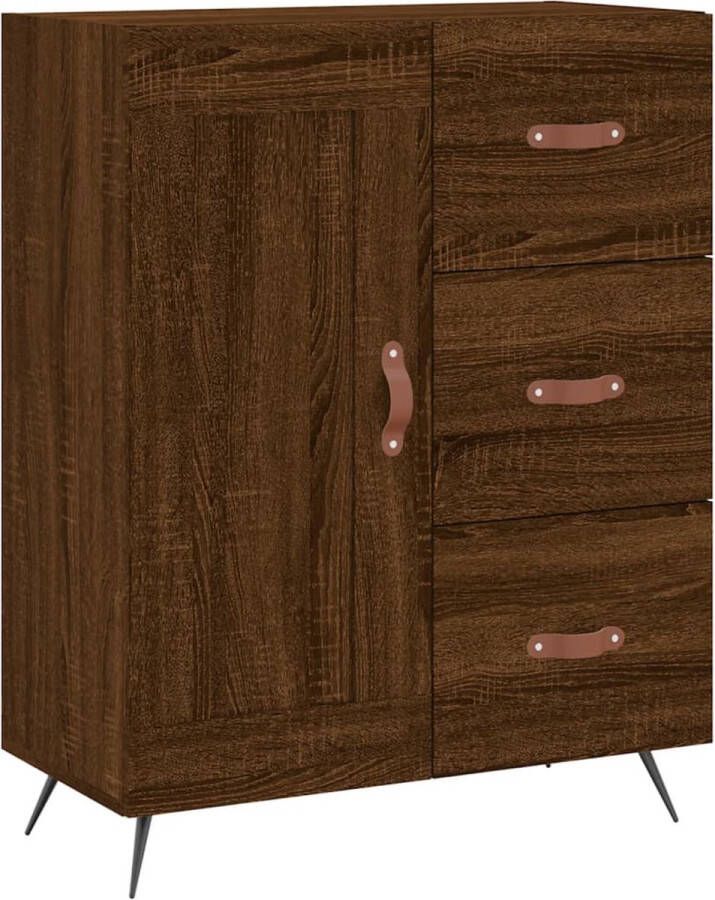 VidaXL -Dressoir-69 5x34x90-cm-bewerkt-hout-bruineikenkleurig - Foto 4