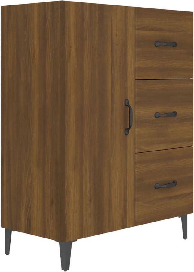 VidaXL -Dressoir-69 5x34x90-cm-bewerkt-hout-bruineikenkleurig - Foto 2