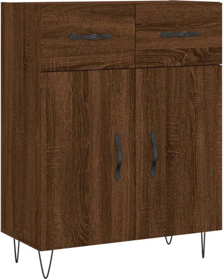 VidaXL -Dressoir-69 5x34x90-cm-bewerkt-hout-bruineikenkleurig - Foto 2