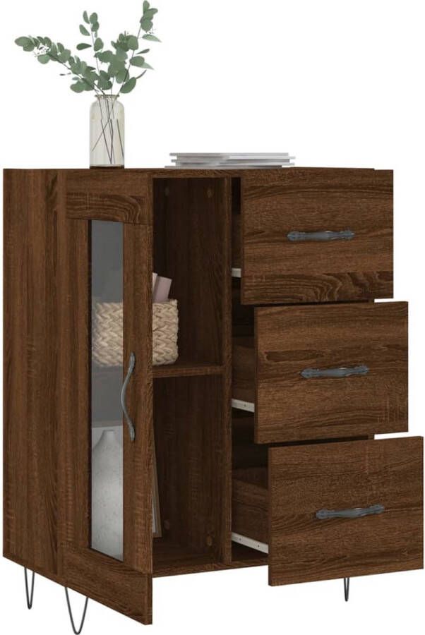 VidaXL -Dressoir-69 5x34x90-cm-bewerkt-hout-bruineikenkleurig - Foto 9