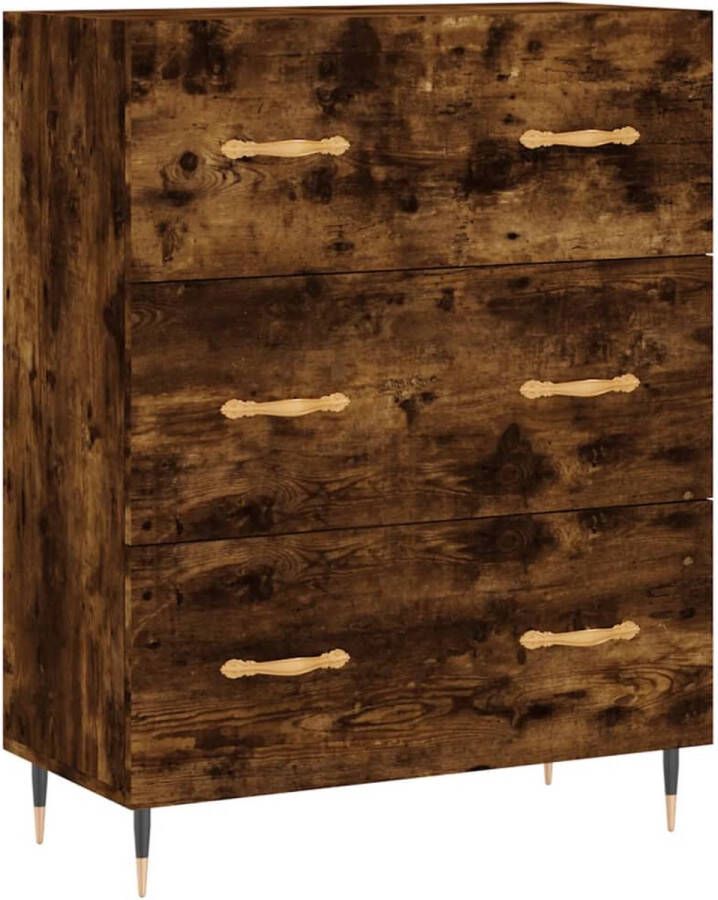 VidaXL -Dressoir-69 5x34x90-cm-bewerkt-hout-gerookt-eikenkleurig - Foto 5