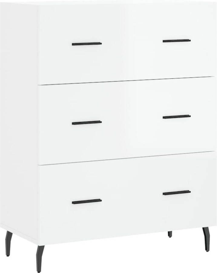 VidaXL -Dressoir-69 5x34x90-cm-bewerkt-hout-hoogglans-wit - Foto 5