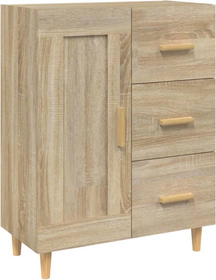VidaXL Dressoir Sonoma Eiken 69 5x34x90 cm Bijzetkast Dressoir Salontafel Houten Kast Sonomakleur - Foto 2