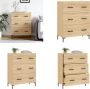 VidaXL Dressoir 69-5x34x90 cm bewerkt hout sonoma eikenkleurig Dressoir Dressoirs Kast Buffetkast - Thumbnail 1