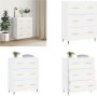 VidaXL Dressoir 69-5x34x90 cm bewerkt hout wit Dressoir Dressoirs Kast Buffetkast - Thumbnail 3