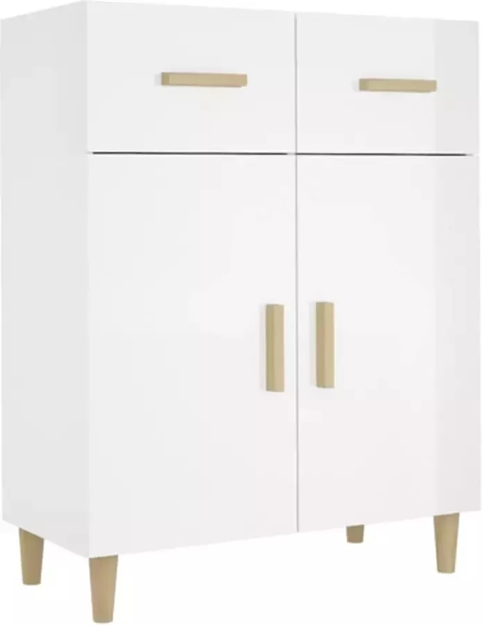 VidaXL -Dressoir-69 5x34x89-cm-bewerkt-hout-hoogglans-wit - Foto 3