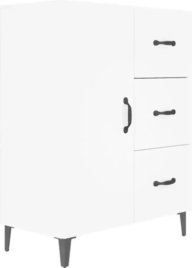 VidaXL -Dressoir-69 5x34x90-cm-bewerkt-hout-wit - Foto 5