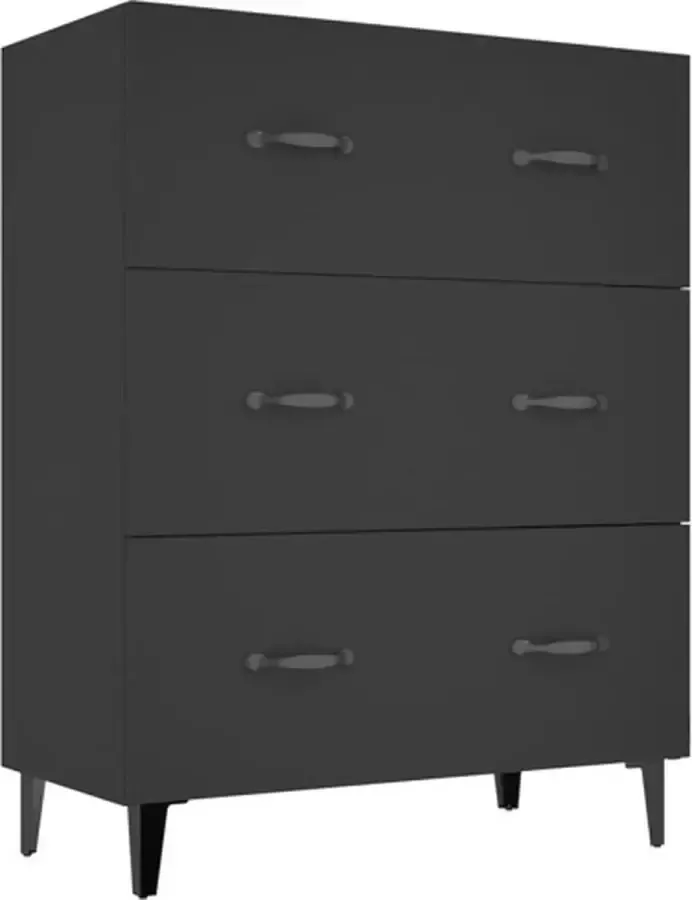 VidaXL -Dressoir-69 5x34x90-cm-bewerkt-hout-zwart - Foto 4