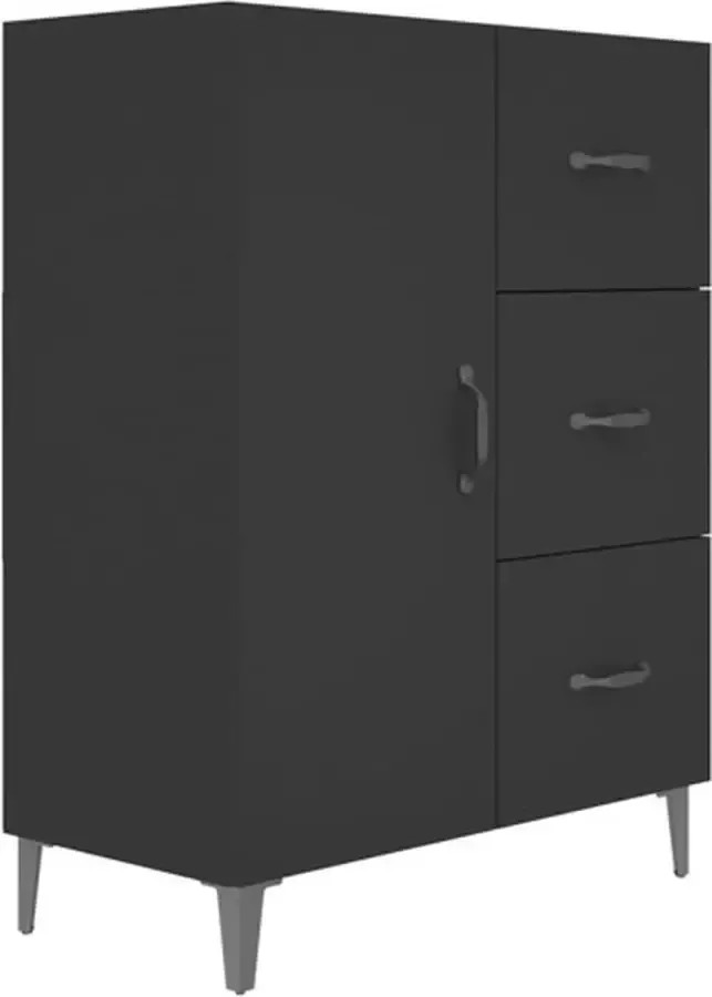 VidaXL -Dressoir-69 5x34x90-cm-bewerkt-hout-zwart - Foto 4