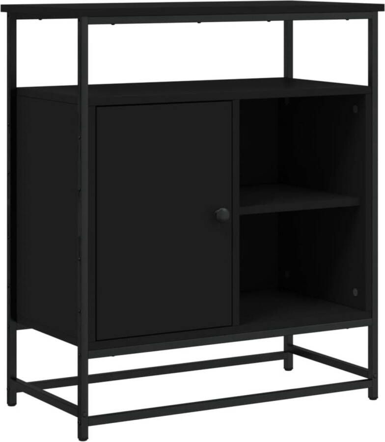 VidaXL -Dressoir-69x35x80-cm-bewerkt-hout-zwart - Foto 2