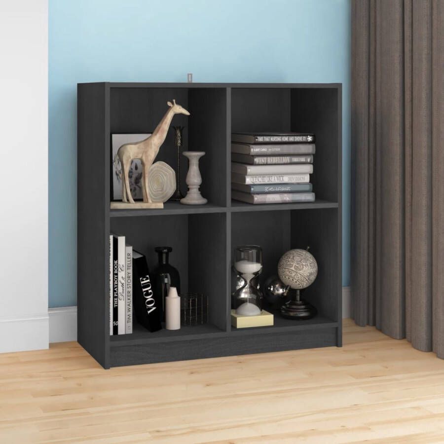 VidaXL -Dressoir-70x33x76-cm-massief-grenenhout-grijs - Foto 2