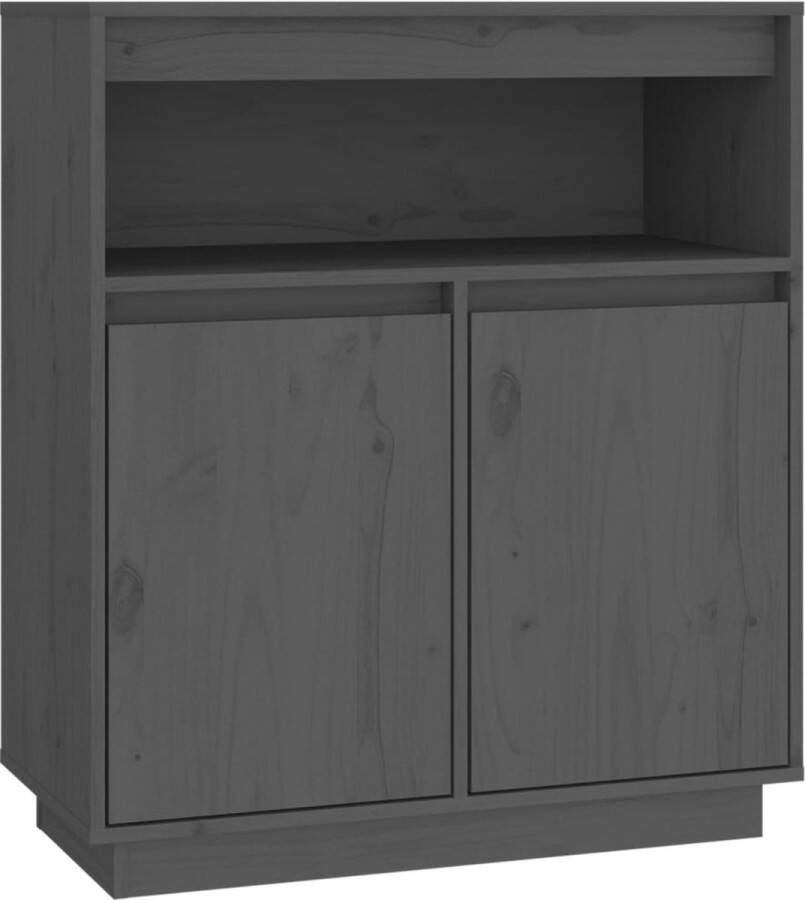 VidaXL -Dressoir-70x34x80-cm-massief-grenenhout-grijs - Foto 2