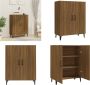 VidaXL Dressoir 70x34x90 cm bewerkt hout bruineikenkleurig Dressoir Dressoirs Kast Wandkast - Thumbnail 2