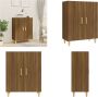 VidaXL Dressoir 70x34x90 cm bewerkt hout bruineikenkleurig Dressoir Dressoirs Kast Wandkast - Thumbnail 1