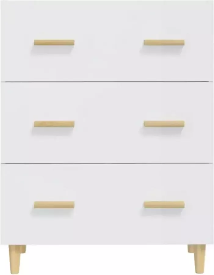 VidaXL -Dressoir-70x34x90-cm-bewerkt-hout-hoogglans-wit - Foto 3