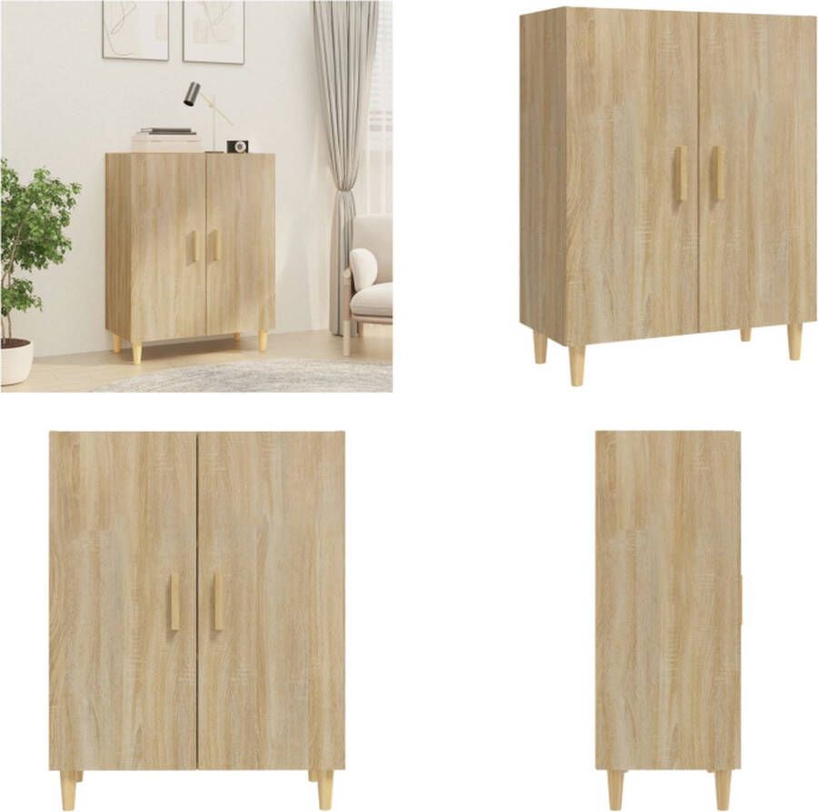 VidaXL Dressoir 70x34x90 cm bewerkt hout sonoma eikenkleurig Dressoir Dressoirs Kast Wandkast