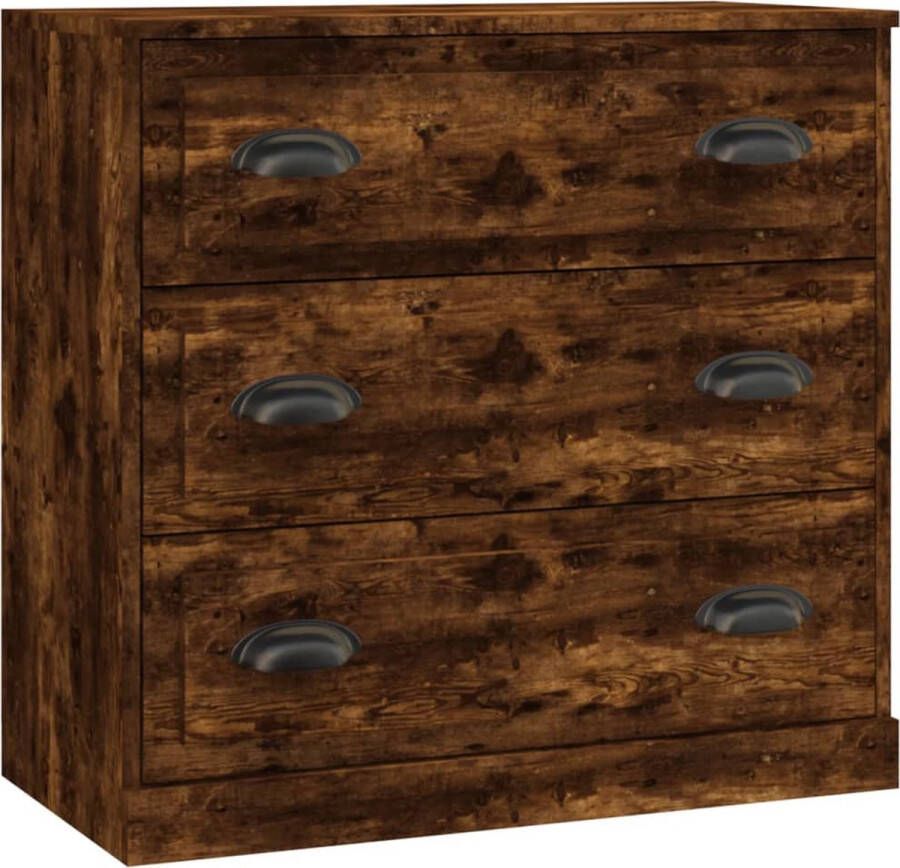 VidaXL -Dressoir-70x35 5x67 5-cm-bewerkt-hout-gerookt-eikenkleurig - Foto 2