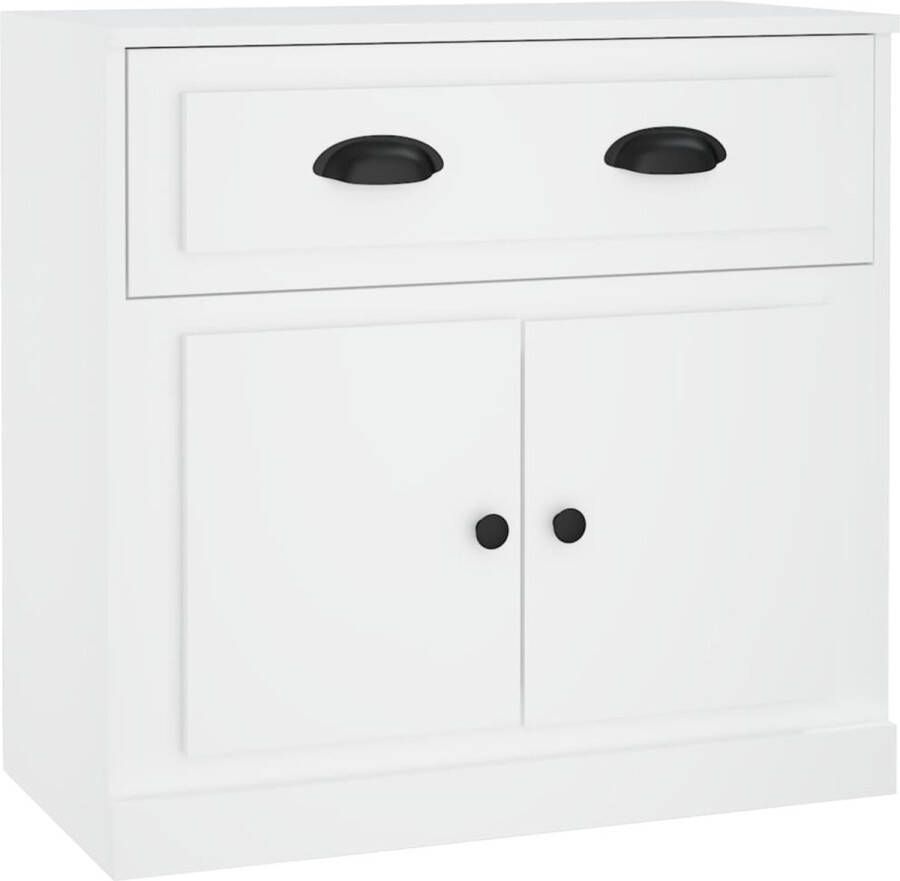 VidaXL Dressoir 70x35 5x67 5 cm Bewerkt hout Wit Dressoir Houten Dressoir Witte Dressoir Vintage Dressoir Salontafel - Foto 5