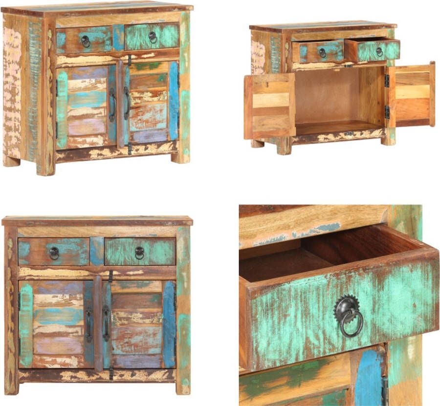 VidaXL Dressoir 70x35x65 cm massief gerecycled hout Dressoir Dressoirs Zijkast Zijkasten