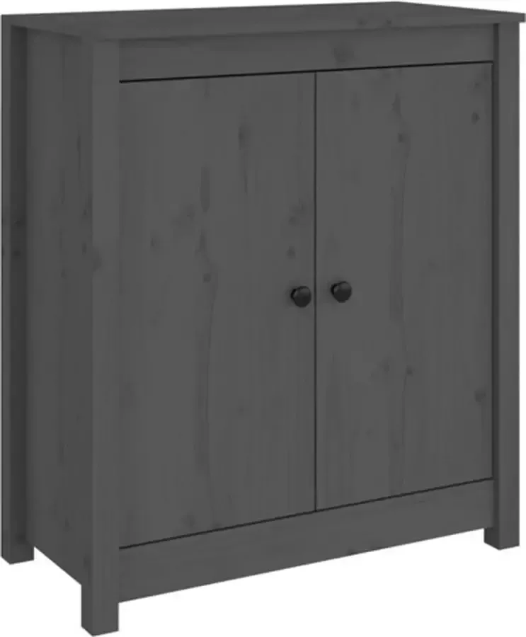 VidaXL -Dressoir-70x35x80-cm-massief-grenenhout-grijs - Foto 2