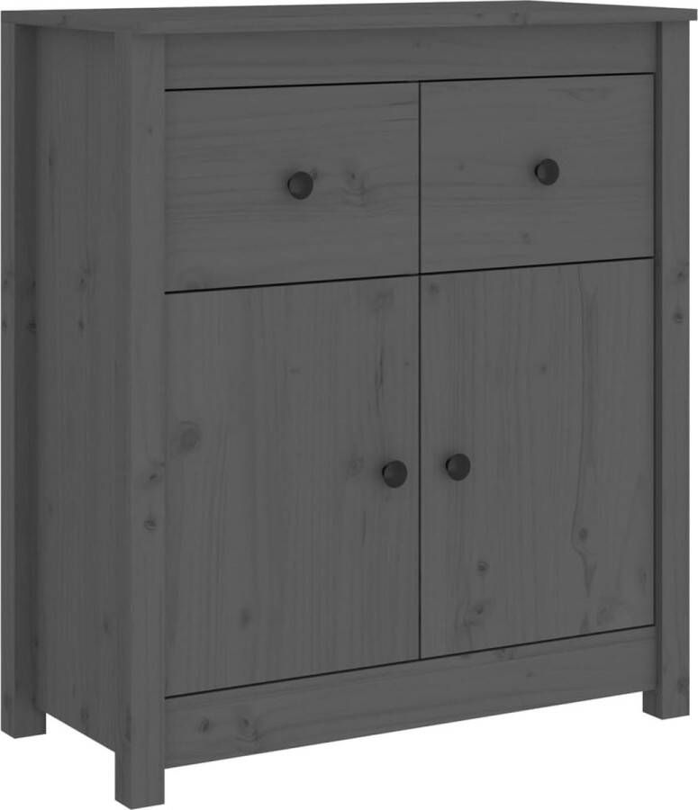 VidaXL -Dressoir-70x35x80-cm-massief-grenenhout-grijs - Foto 4