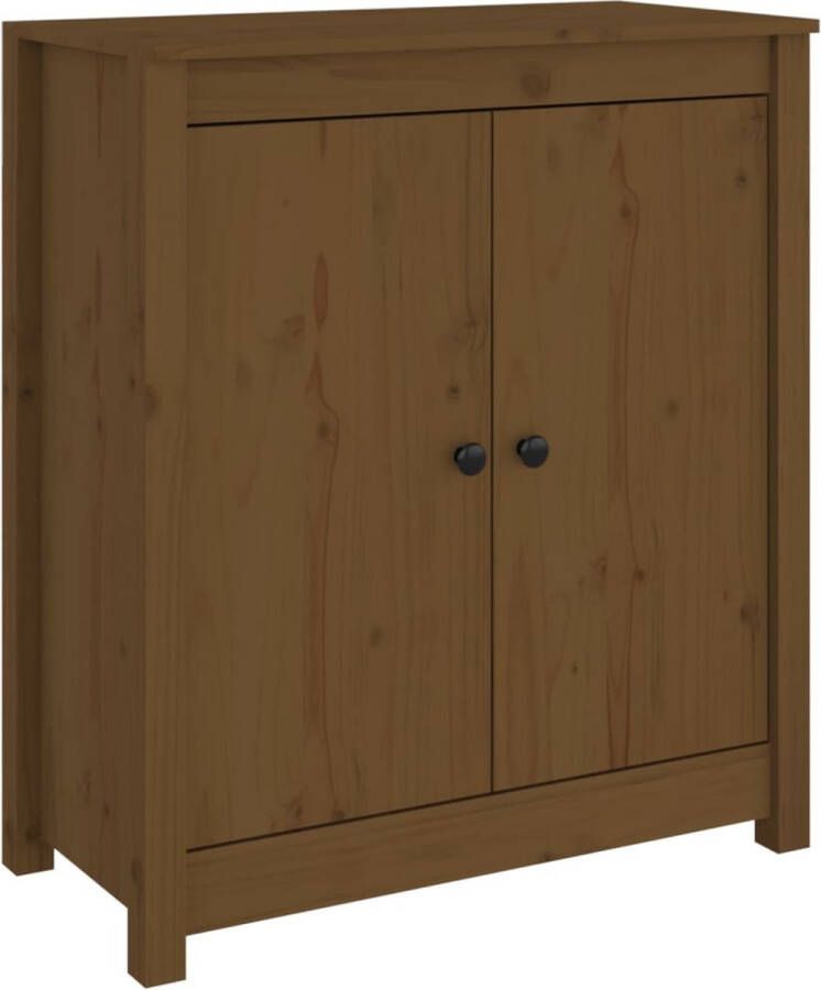 VidaXL -Dressoir-70x35x80-cm-massief-grenenhout-honingbruin - Foto 2