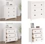 VidaXL Dressoir 70x35x80 cm massief grenenhout wit Dressoir Dressoirs Kast Wandkast - Thumbnail 4