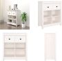 VidaXL Dressoir 70x35x80 cm massief grenenhout wit Dressoir Dressoirs Kast Wandkast - Thumbnail 2