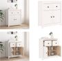 VidaXL Dressoir 70x35x80 cm massief grenenhout wit Dressoir Dressoirs Kast Wandkast - Thumbnail 3