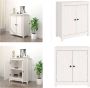 VidaXL Dressoir 70x35x80 cm massief grenenhout wit Dressoir Dressoirs Kast Wandkast - Thumbnail 1