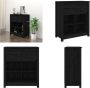 VidaXL Dressoir 70x35x80 cm massief grenenhout zwart Dressoir Dressoirs Kast Wandkast - Thumbnail 3