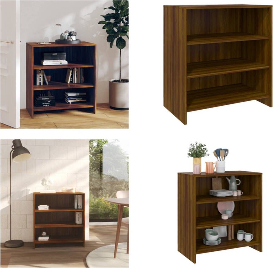 VidaXL Dressoir 70x40-5x75 cm spaanplaat bruineikenkleurig Dressoir Dressoirs Kast Opbergkast
