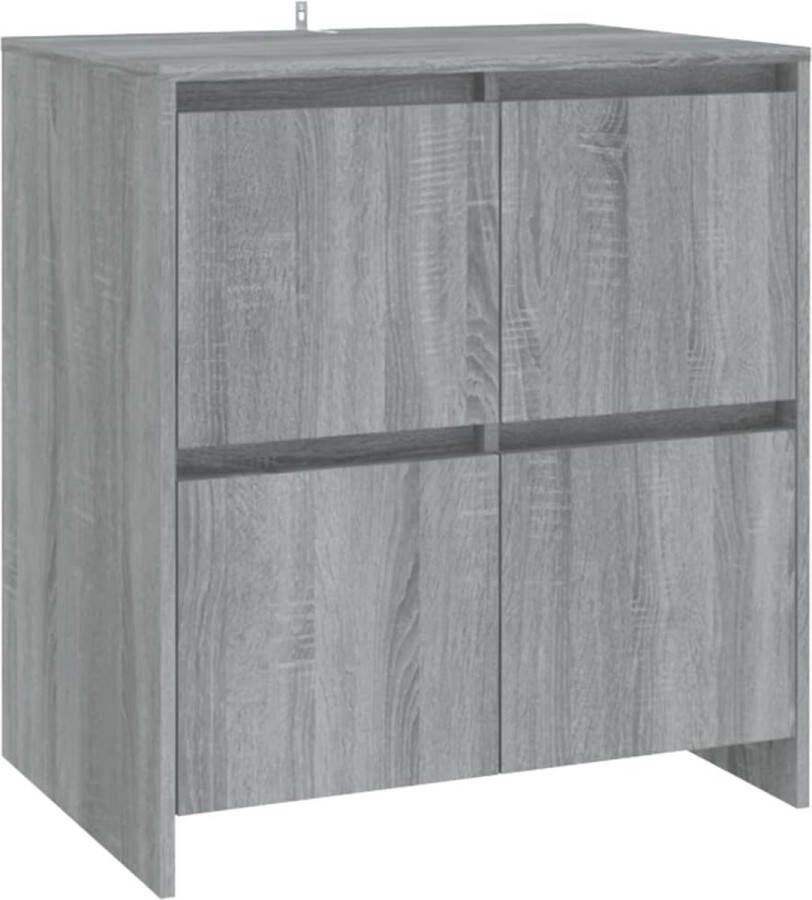 VidaXL Dressoir 70x41x75 cm Grijs Sonoma Eiken Dressoir Tv Meubel Salontafel Opbergmeubel Grijze Meubels - Foto 2