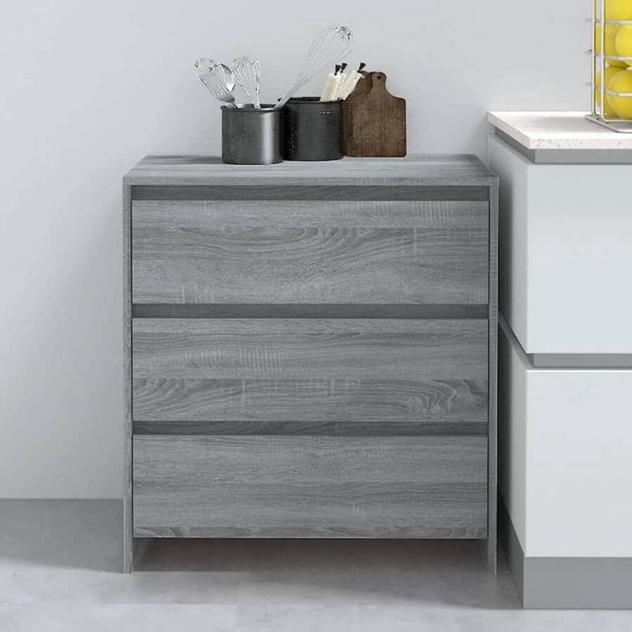 VidaXL -Dressoir-70x41x75-cm-bewerkt-hout-grijs-sonoma-eikenkleurig - Foto 2