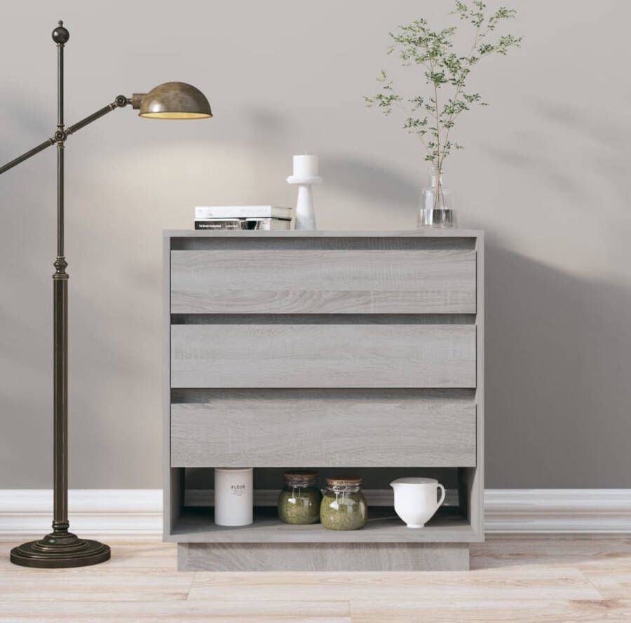 VidaXL -Dressoir-70x41x75-cm-bewerkt-hout-grijs-sonoma-eikenkleurig - Foto 1